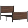vidaXL Metal Bed Frame without Mattress Brown Oak 100x200 cm