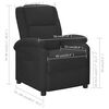 vidaXL Recliner Chair Black Faux Leather
