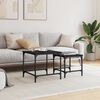 vidaXL Nesting Coffee Tables 2 pcs Black Engineered Wood