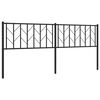 vidaXL Metal Replace Headboard Black 193 cm