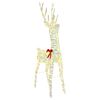 vidaXL Reindeer Pull Sleigh Warm white 70 x 26 x 129 cm PET