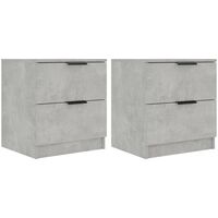 vidaXL Bedside Cabinets 2 pcs Concrete Grey Engineered Wood