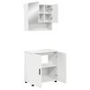 vidaXL Bathroom Furniture Set Wall-mounted 2 pcs White Engineered wood