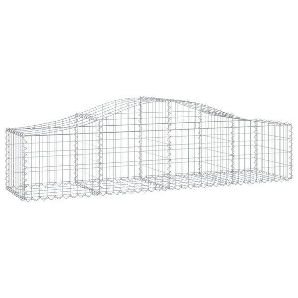 vidaXL Arched Gabion Baskets 25 pcs 200x50x40/60 cm Galvanised Iron