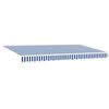 vidaXL Retractable Awning Retractable Striped Blue 350 x 200 cm Fabric