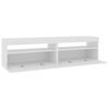 vidaXL TV Cabinets 2 pcs with LED Lights White 75x35x40 cm