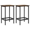 vidaXL Bar Stool 2 pcs Smoked Oak 40 x 32 x 74 cm Engineered Wood