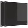 vidaXL Kitchen Backsplash 2 pcs Black 70 x 60 cm Tempered Glass