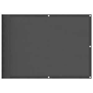vidaXL Balcony Screen Anthracite 75x1000 cm 100% Polyester Oxford