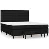 vidaXL Box Spring Bed with Mattress Black 160x200 cm Fabric