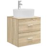 vidaXL Wall-Mounted Sink Vanity Sonoma Oak 49.5 x 44.5 x 65 cm