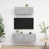 vidaXL 2 Piece TV Cabinet Set Concrete Grey Engineered Wood