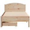 vidaXL Bed Frame without Mattress 75x190 cm Small Single Solid Wood Pine