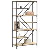 vidaXL Bookshelf Sonoma Oak 91x36x176 cm Engineered Wood and Steel