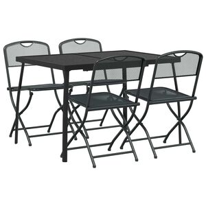 vidaXL Outdoor Furniture Set 5 pcs Anthracite Iron and Steel
