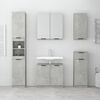 vidaXL 5 Piece Bathroom Cabinet Set Concrete Grey Engineered Wood