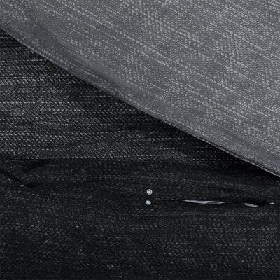 vidaXL Duvet Cover Set Dark Grey 200x200 cm Cotton