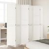 vidaXL Room Divider&nbsp;6 Panels White Solid Wood Paulownia