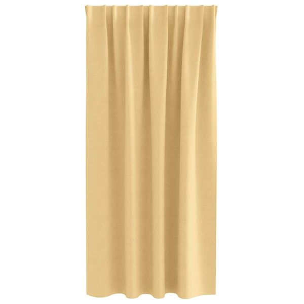 vidaXL Blackout Curtains with Rings 2 pcs Beige 175 x 140 cm Polyester