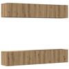 vidaXL Wall Mounted TV cabinets 4 pcs Artisan Oak Engineered Wood