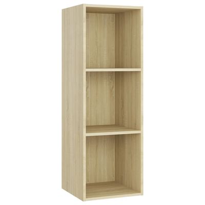vidaXL TV Cabinets 3 pcs Sonoma Oak 107x35x37 cm Engineered Wood