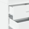 vidaXL Slim Storage Cabinet White 50x42.5x225 cm Engineered Wood
