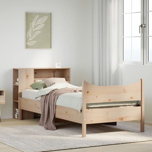 vidaXL Bed Frame without Mattress 90x190 cm Single Solid Wood Pine