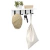 vidaXL Wall-Mounted Coat Rack Wall-mounted White 40 x 10.5 x 10.5 cm