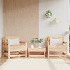 vidaXL Garden Chairs with Cushions 2 pcs Solid Wood Pine