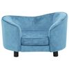 vidaXL Dog Sofa Turquoise 69x49x40 cm Plush