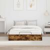 vidaXL Ottoman Bed Frame Smoked Oak 193 x 120 x 25 cm Engineered Wood