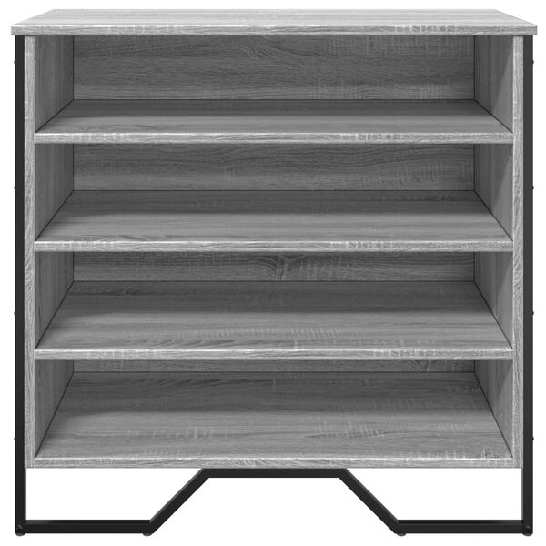 vidaXL Shoe Cabinet Grey Sonoma 80x38x78 cm Engineered Wood