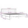 vidaXL Bed Frame without Mattress Black 180x200 cm Super King