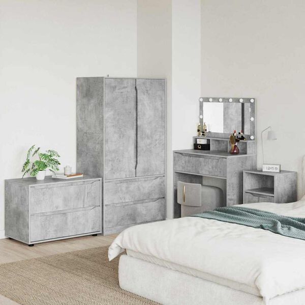vidaXL Storage Cabinet Concrete Grey 80 x 48 x 57 cm Engineered Wood
