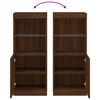 vidaXL Sideboard with LED Lights Brown Oak 41x37x100 cm