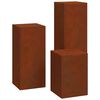 vidaXL Plant Stand 3 pcs Rusty Weathering Steel