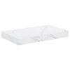 vidaXL Wall Shelf 2 pcs White Marble 40 x 23.5 x 4 cm Engineered Wood
