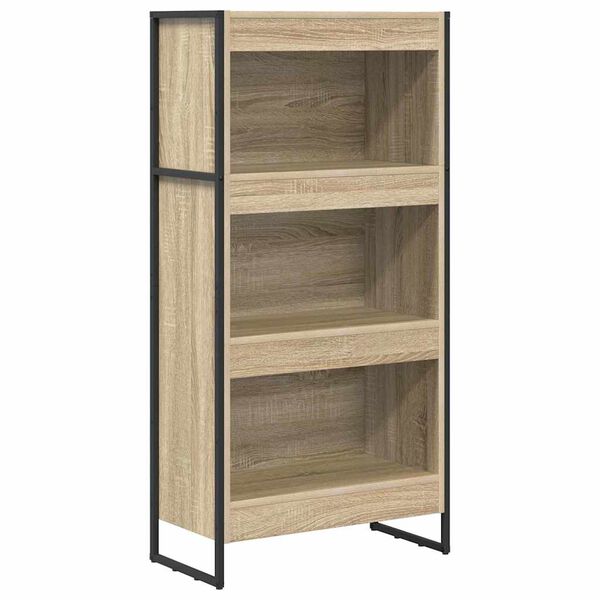 vidaXL Book Cabinet Sonoma 60 x 30 x 121 cm Engineered Wood