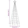 vidaXL LED Christmas Tree with Spikes 220 LEDs Warm White 180 cm