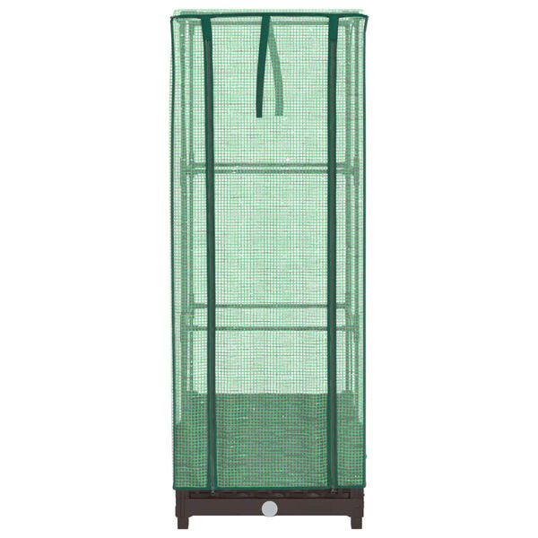 vidaXL Raised Bed with Greenhouse Cover Rattan Look 40x40x123 cm