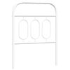 vidaXL Metal Replace Headboard White 75 cm