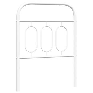 vidaXL Metal Replace Headboard White 75 cm