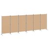 vidaXL 6-Panel Room Divider Beige 520 x 180 cm Fabric