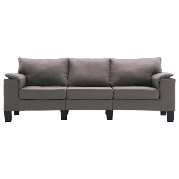 vidaXL Sofa Taupe 3-Seater Fabric
