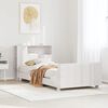 vidaXL Bed Frame without Mattress White 90x190 cm Single Solid Wood Pine