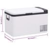 vidaXL Cool Box with Handle Black and White 18 L PP & PE