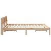vidaXL Bed Frame with Headboard Brown 160 x 200 cm Solid Pine Wood