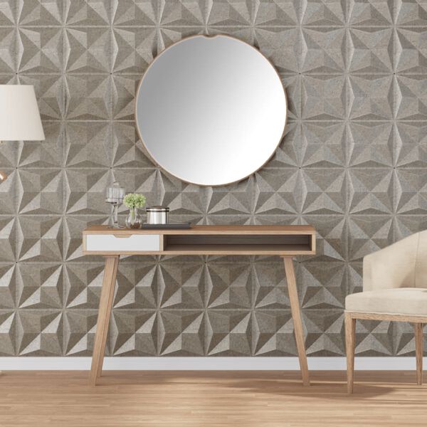 vidaXL Wall Panels 24 pcs Beton 50x50 cm XPS 6 m&sup2; Origami