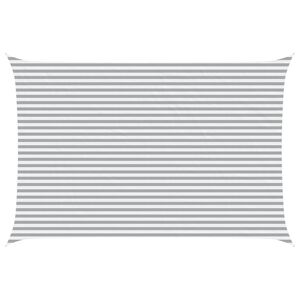 vidaXL Sun Shade Sail Light Grey and White 6 x 4 m