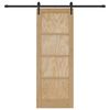 vidaXL Sliding Door ORKDAL Natural and Black 73.5 x 198.5 cm